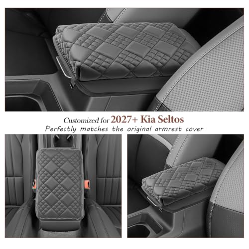 for 2027 Kia Seltos Armrest Cover 2027 Seltos Center Console Cover