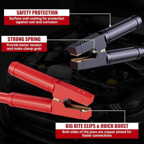 0G 30 FT Heavy Duty Jumper Cables