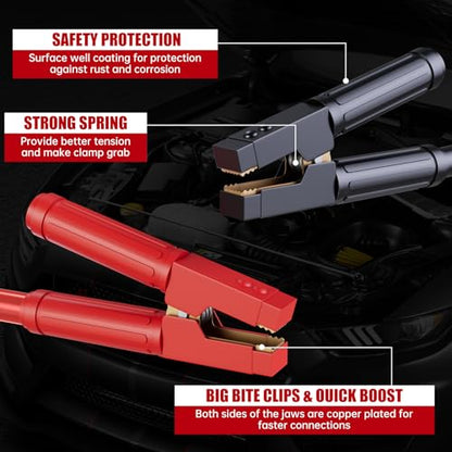 0G 25 FT Heavy Duty Jumper Cables