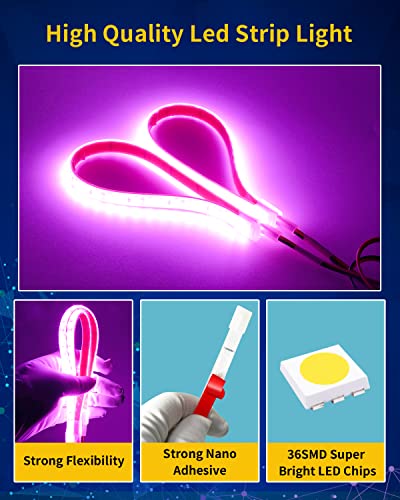 Pink Led Strip Lights (4 Count)