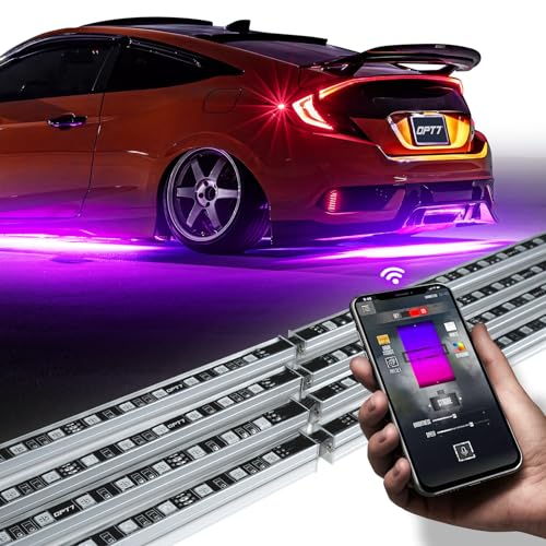Aura Pro RGB Aluminum Car Underglow Kit with App & Remote Control (4 Count)
