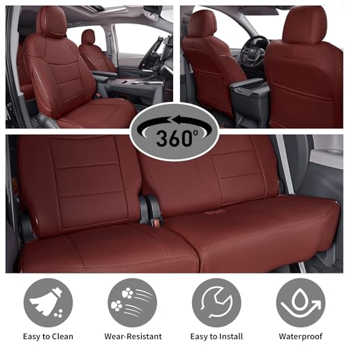 Sienna Seat Covers for 2021 2022 2023 2024 2025 2026 Toyota Sienna LE