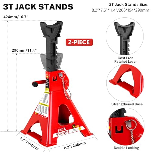 5 Piece Car Truck Floor Jack Service