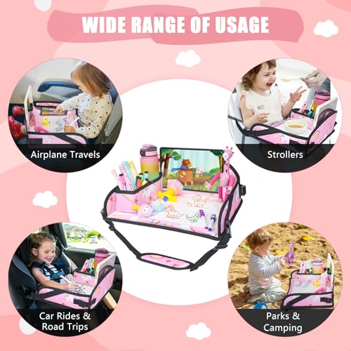 Upgraded Kids Travel Tray for Car Seat (2 Count)