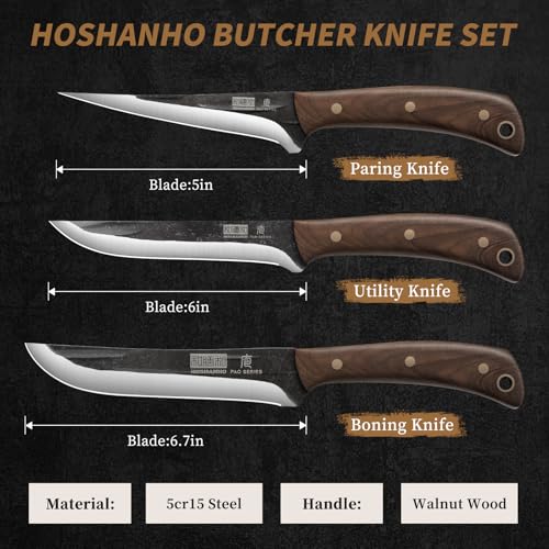 Butcher Knife Set 3PCS (3 Count)