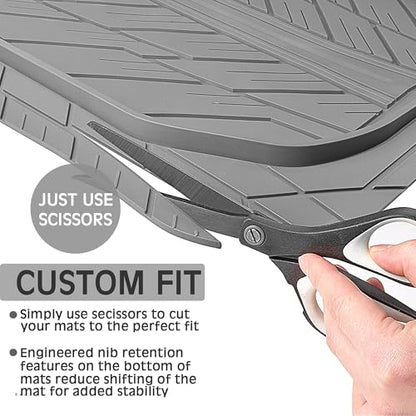 Deep Dish Rubber Floor Mats for Cars Full Set (3 Count)