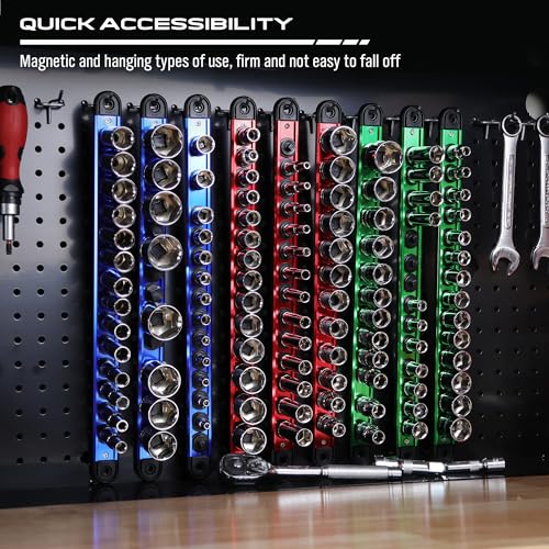 Magnetic Socket Holder Organizer Set (9 Count)