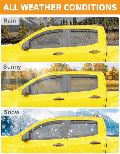 Window Visors Rain Guards for 2015 (4 Count)