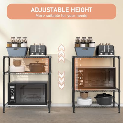 750 lbs 3 Tier Storage Rack Metal Wire Shelving Unit (3 Count)