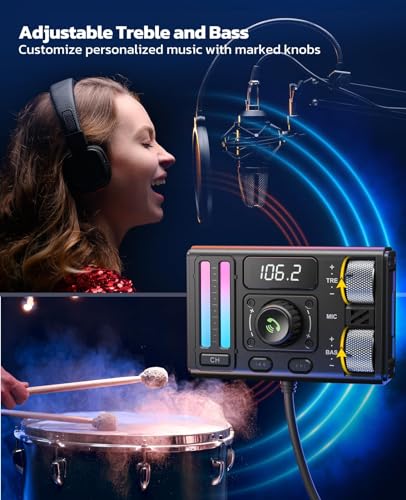Bluetooth 5.3 Car Adapter with Air Vent Installation & DSP Noise Cancellation