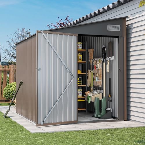 8x6 FT Lean to Shed Outdoor Storage Shed