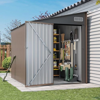 8x6 FT Lean to Shed Outdoor Storage Shed