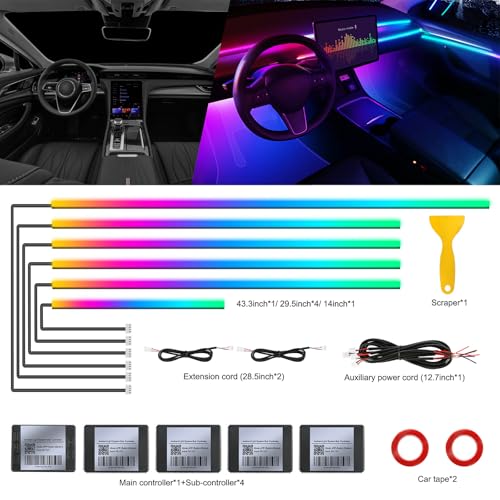 Dreamcolor Acrylic Interior Car LED Strip Light with Wireless APP