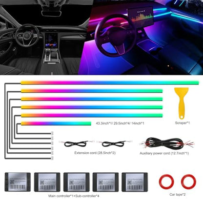 Dreamcolor Acrylic Interior Car LED Strip Light with Wireless APP