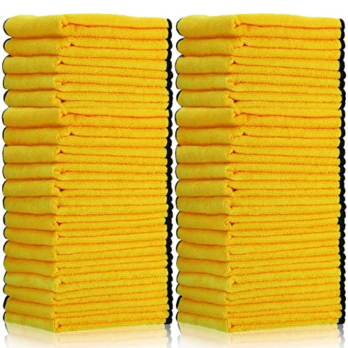 120 Pcs Yellow Microfiber Towels