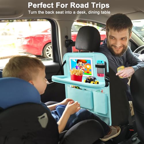 2Pack Car Backseat Organizer with Foldable Table Tray (2 Count)
