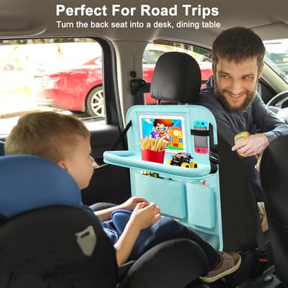 2Pack Car Backseat Organizer with Foldable Table Tray (2 Count)