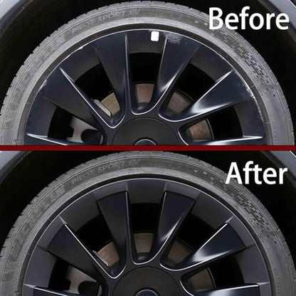 for Tesla Model Y 20 Inch Wheel Rim Protector Hubcaps Induction Wheels Rim Cover Tire Trim Rings Matte Black 4Pcs Model Y Accessories (4 Count)