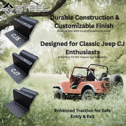 CJ5 Side Steps Compatible with Jeep © CJ Vehicles