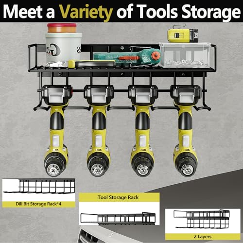 Power Tool Organizer Heavy Duty Wall Mount Drill Tools Holder