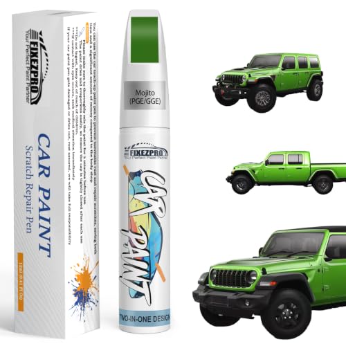 Mojito(PGE/GGE) Touch Up Paint for Jeep, Exact Color Match Car Paint Scratch Repair Remover Pen Kit Fix Vehicle Chips and Automotive Nicks Scuff