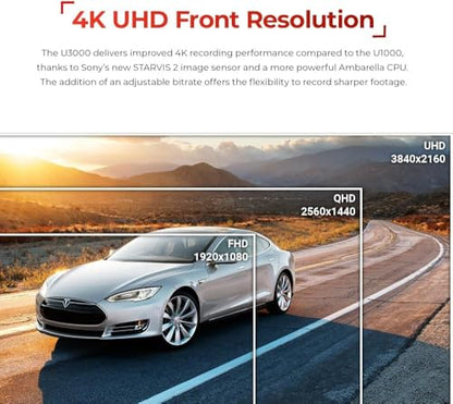 U3000 4K Dash Cam Front