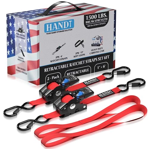 USA Based Retractable Ratchet Straps (2 Count)