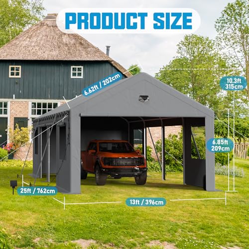 13x25 Heavy Duty Carport Canopy