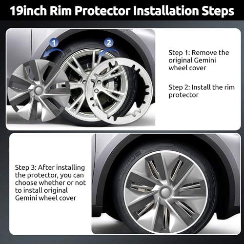 Wheel Rim Protector for Tesla Model Y Gemini 19 inch Apollo Wheels 2020