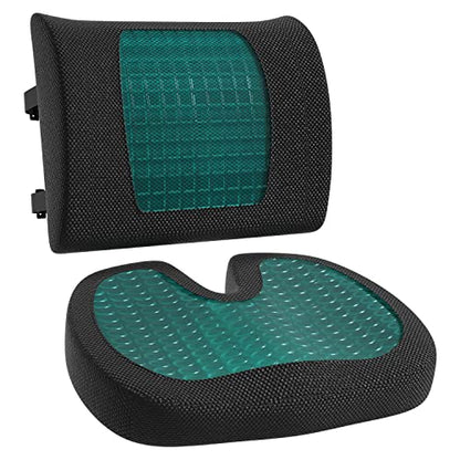 Comfortable Seat Cushion & Lumbar Support for Office Chairs (2 Count)