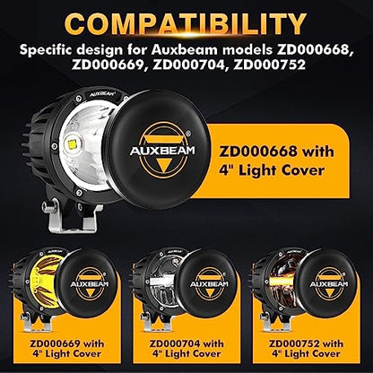 C4 Series 4 Inch Round Offroad Protective Lens Covers