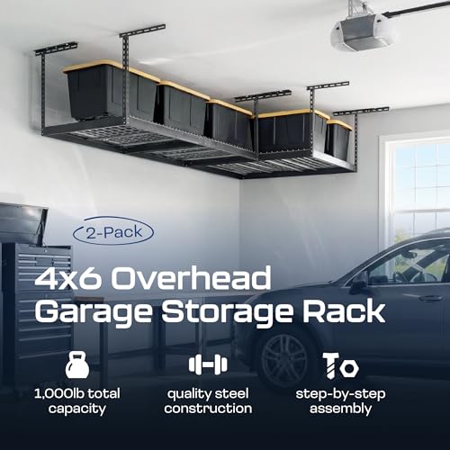 MonsterRax 2 Pack 4x6 Overhead Garage Storage Rack (2 Count)