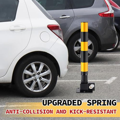 2 Pcs Spring Parking Post Barrier (2 Count)