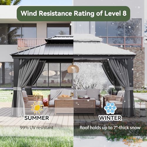 12' X 16' Hardtop Gazebo with Drainage
