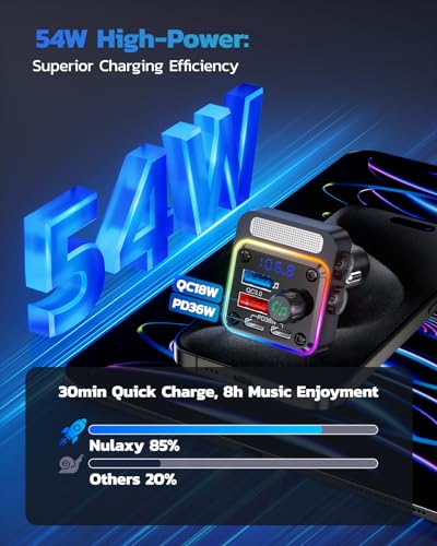 54W Bluetooth 5.3 Car Adapter