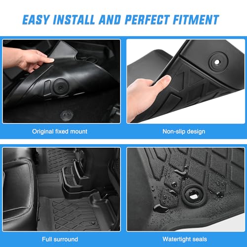 Floor Mats for Tesla Model Y 7 Seat 2020 2021 2022 2023 2024 2025