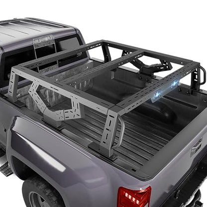 16.73" Bed Racks Truck Cargo Carrier with 2 LED Lights Compatible with Tacoma