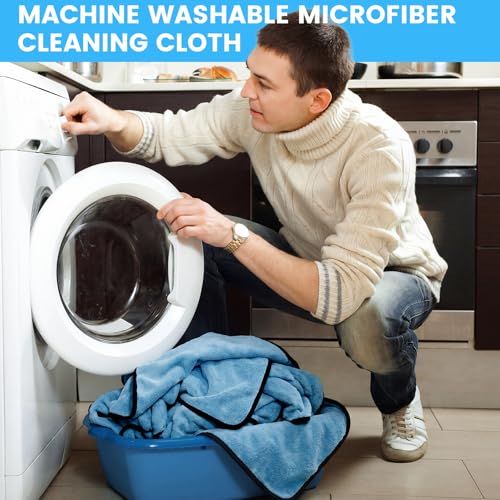 60 Pcs Light Blue Microfiber Towels (60 Count)