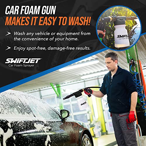 Car Wash Foam Gun + Microfiber Wash Mitt