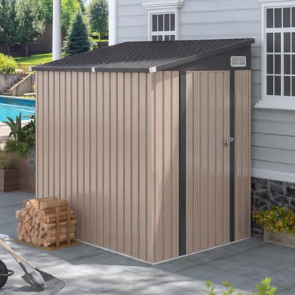 4x6 FT Lean to Metal Storage Shed
