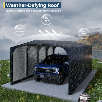 Military Grade Metal Carport 12x20 FT