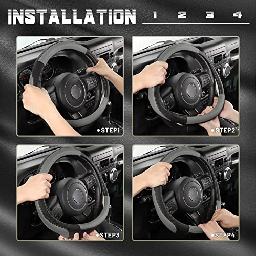 Car Steering Wheel Cover for F150 Tundra Range Rover 15.5"