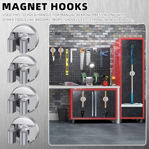 2 Pcs Magnetic Broom Holder Wall Mounted Anti Slip Rack (2 Count)