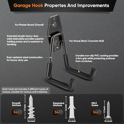 18 Pack Heavy Duty Garage Hooks