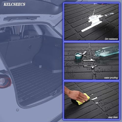 Floor Mats & Cargo Liner for 2026 2025 2024 2023 2022 2021 2020 2019 Genesis G70 RWD Car Mats Genesis G70 RWD All Weather Floor Mats Trunk Mat Accessories Black