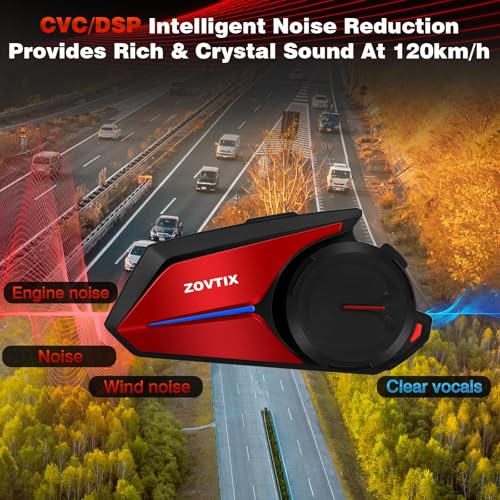 Motorcycle Helmet Headset 8 Riders Communication System X8 Intercom with Music Sharing