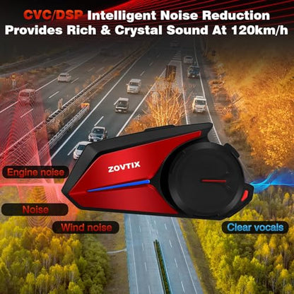 Motorcycle Helmet Headset 8 Riders Communication System X8 Intercom with Music Sharing