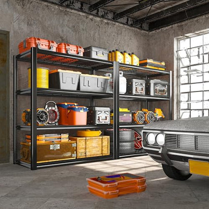 40" W Storage Shelves with Wire Mesh Panels for Garage Organization