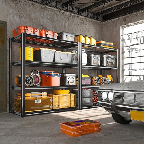 40" W Storage Shelves with Wire Mesh Panels for Garage Organization (3 Count)