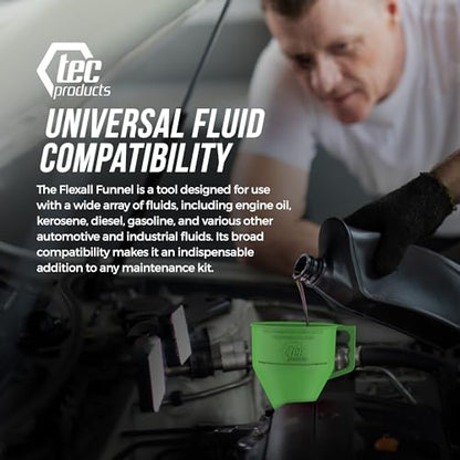 FlexAll Long Flexible Oil Change Funnels for Automotive Use